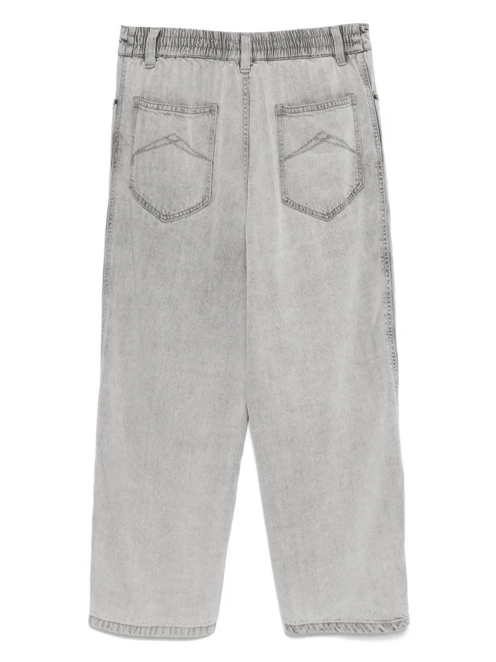 CROQUIS Jeans met trekkoord en rits - Grijs