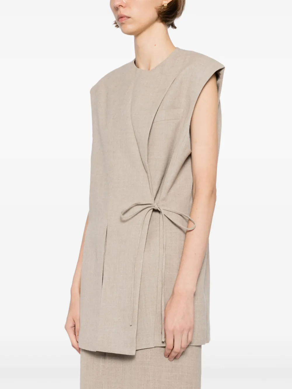 Shop Less Tied-waist Waistcoat
