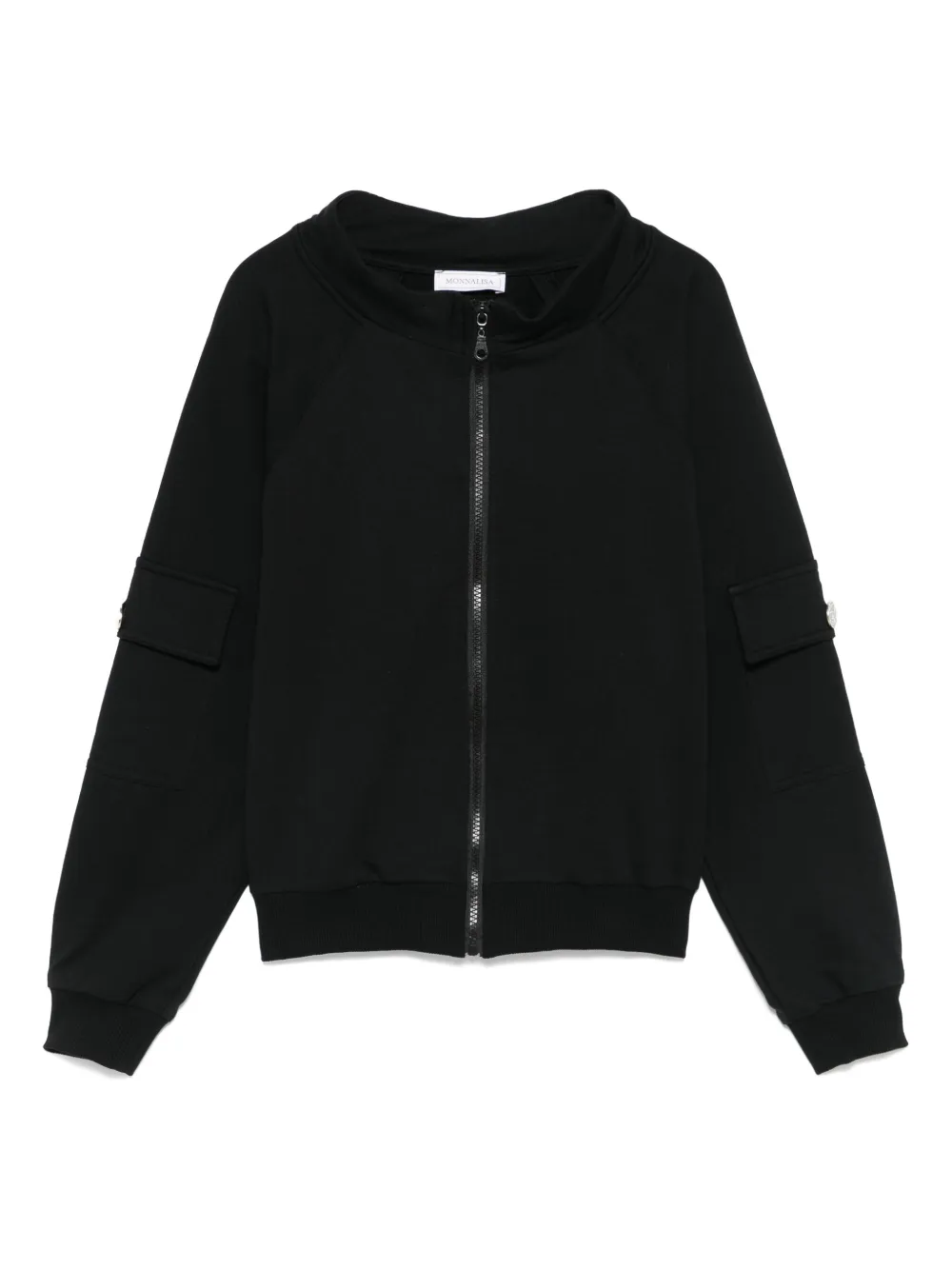 Monnalisa zip-up sweatshirt | negro | Image 1