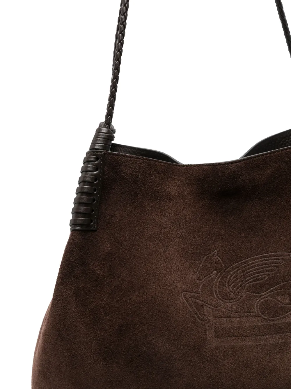 ETRO Suède schoudertas Bruin