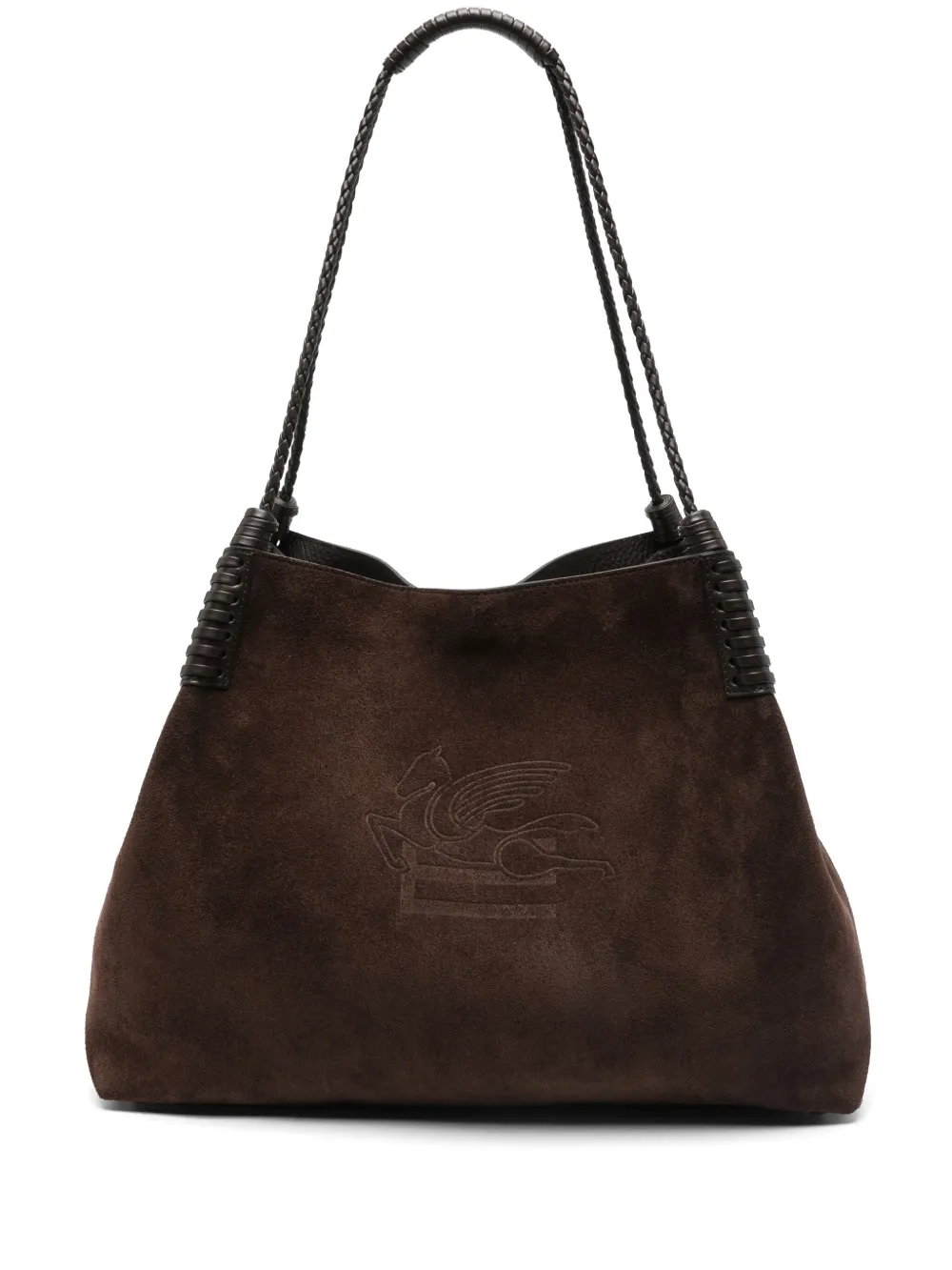 ETRO Suède schoudertas Bruin