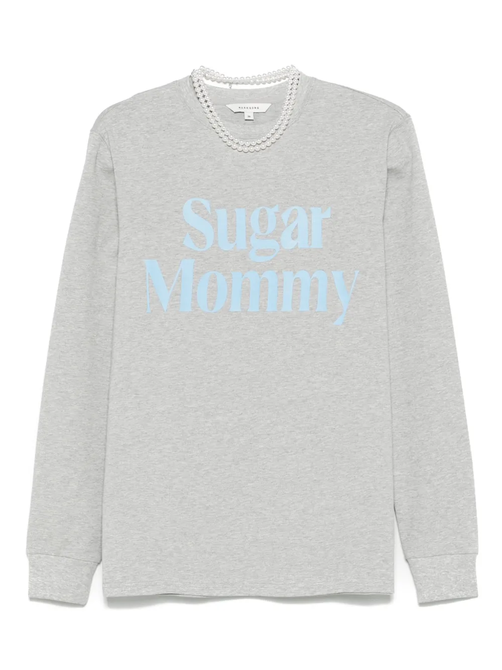 MARKGONG Langarmshirt mit grafischem Print | Grau | Image 1
