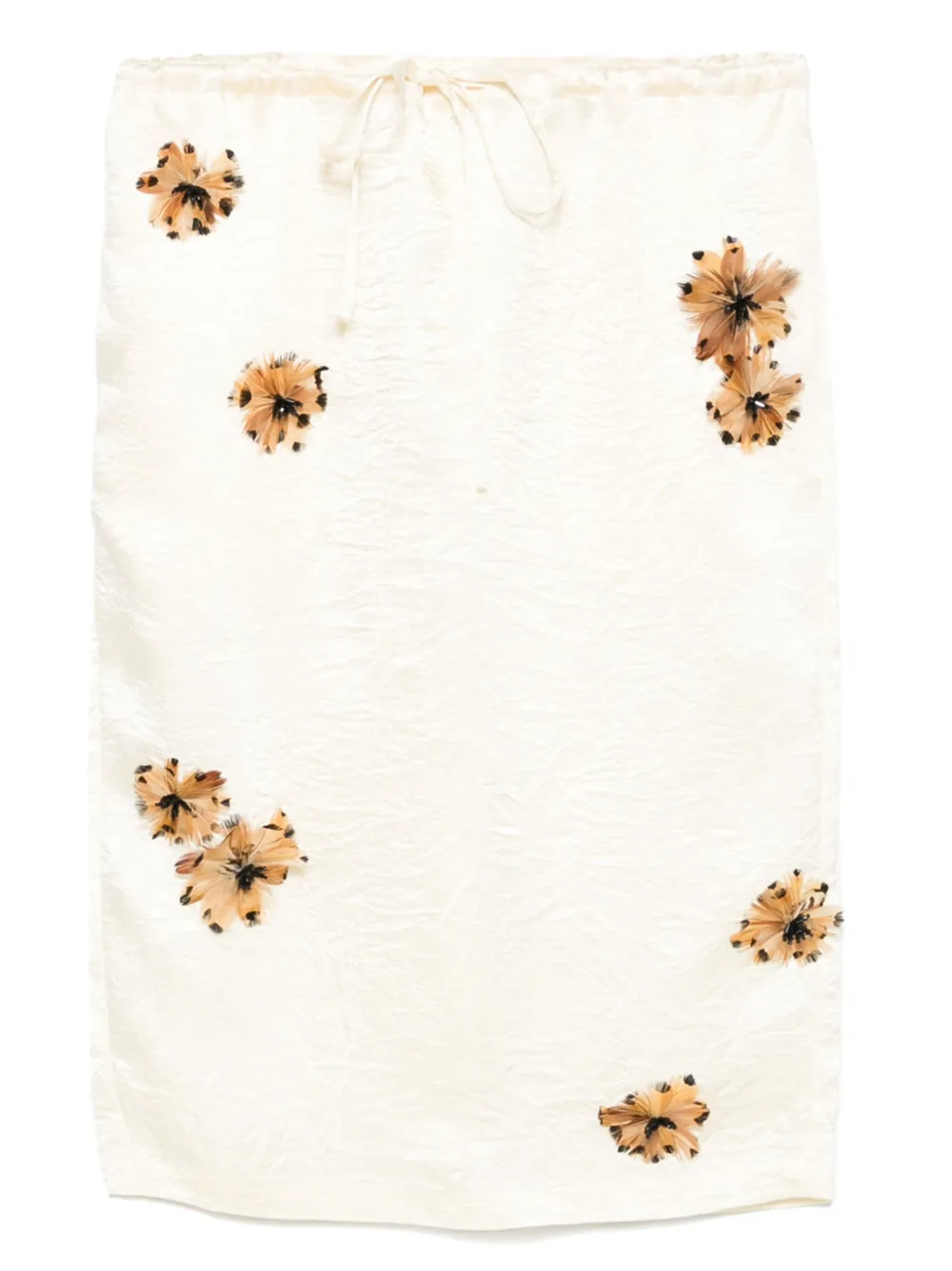MARKGONG falda con aplique floral | neutro | Image 1