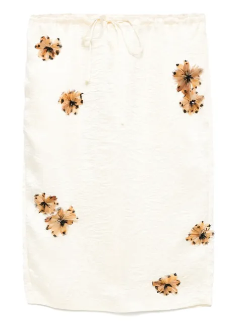 MARKGONG floral-appliqué skirt