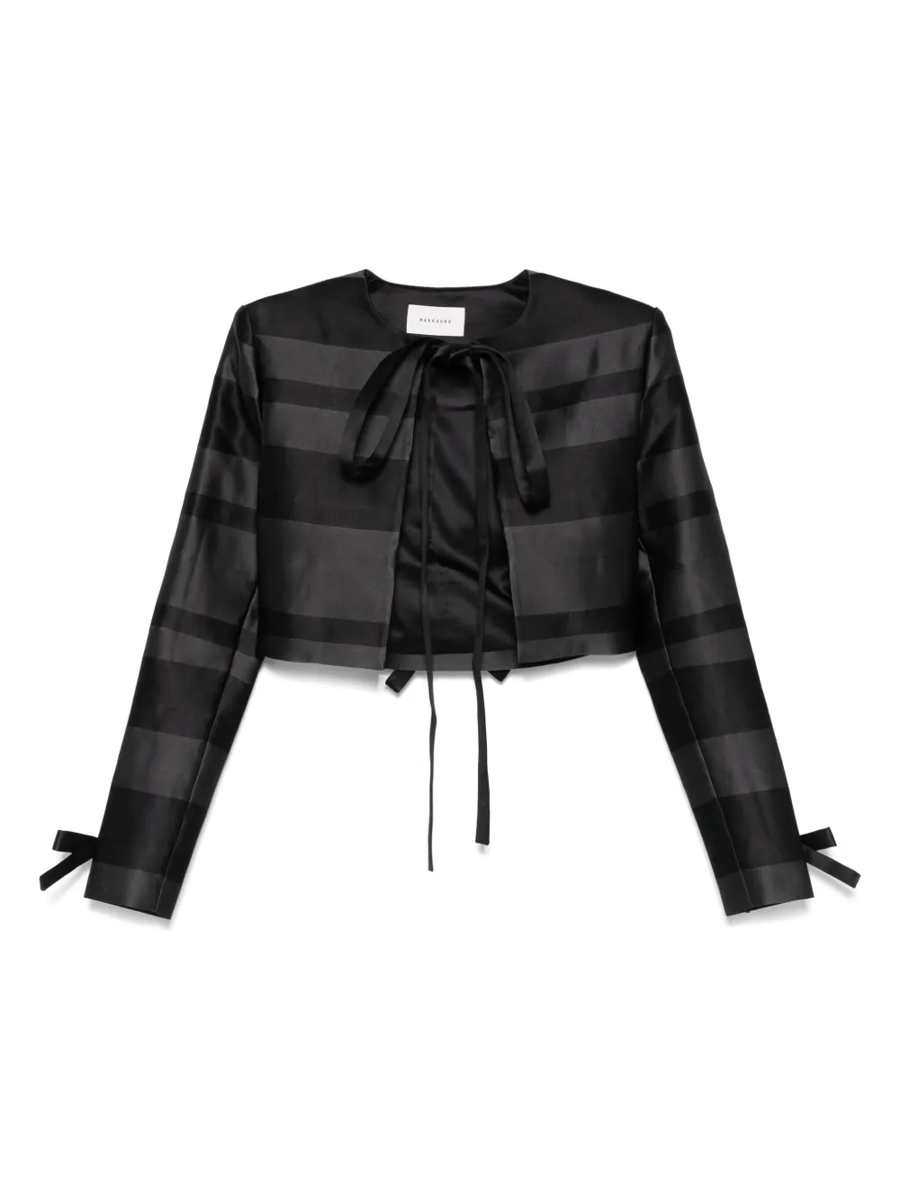 MARKGONG tie-fastening jacket | Black | Image 1