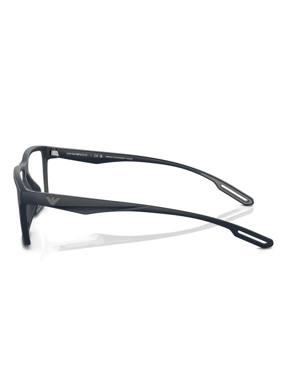 Emporio Armani Bril met vierkant montuur Blauw