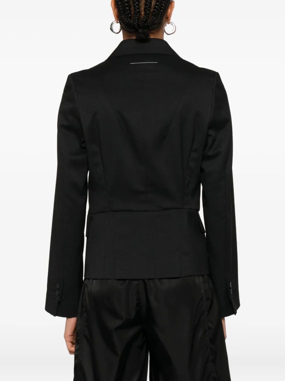 MM6 Maison Margiela Blazer met enkele rij knopen Zwart