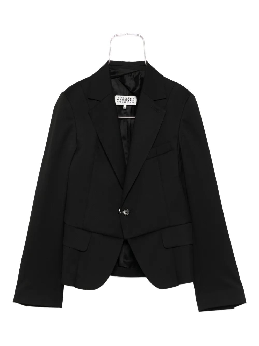 MM6 Maison Margiela Blazer met enkele rij knopen Zwart