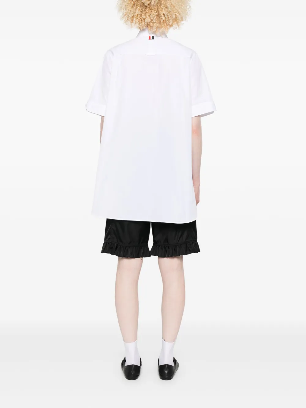Thom Browne blouse met korte mouwen Wit
