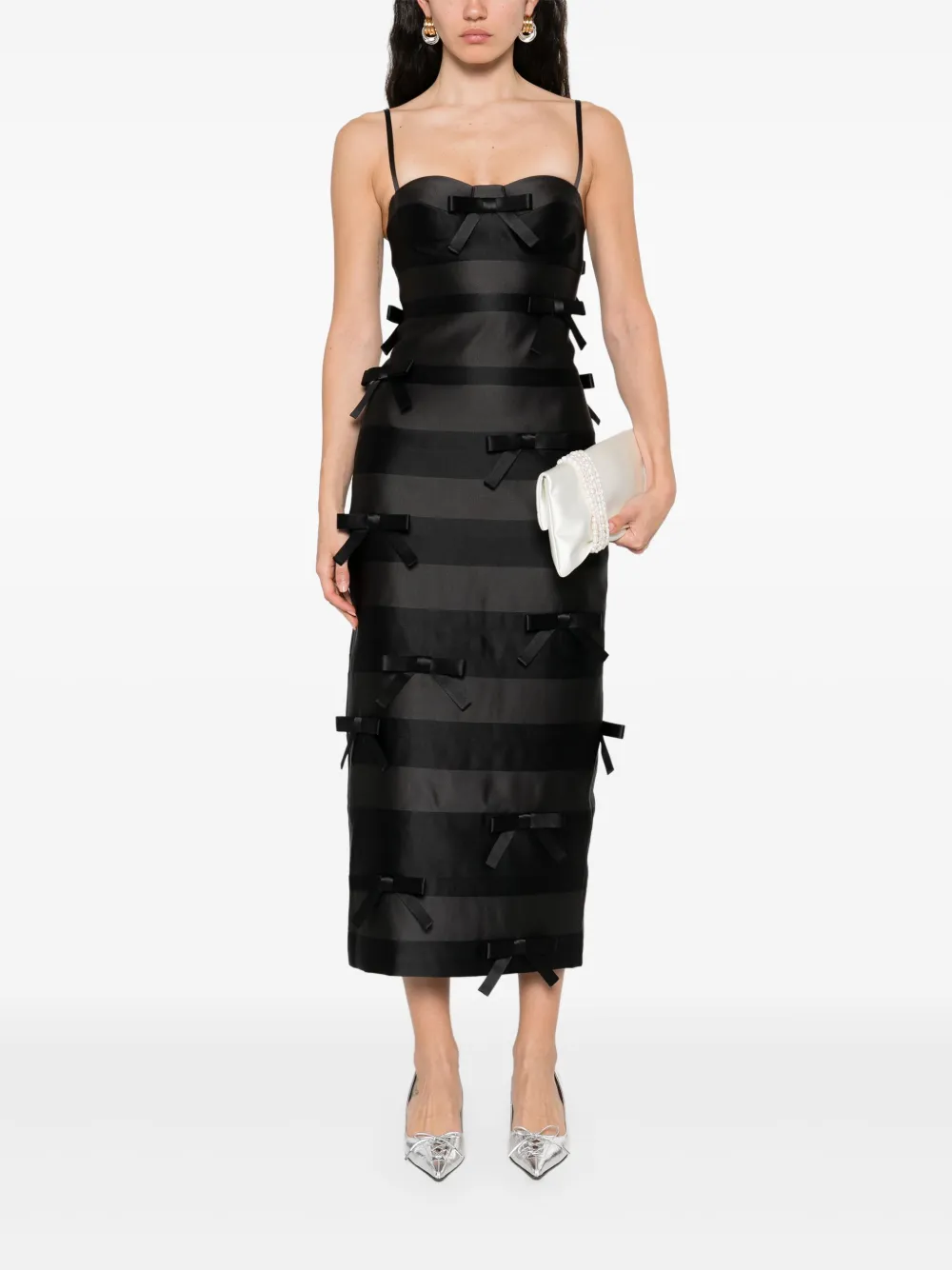 MARKGONG BOW-DETAILING DRESS
