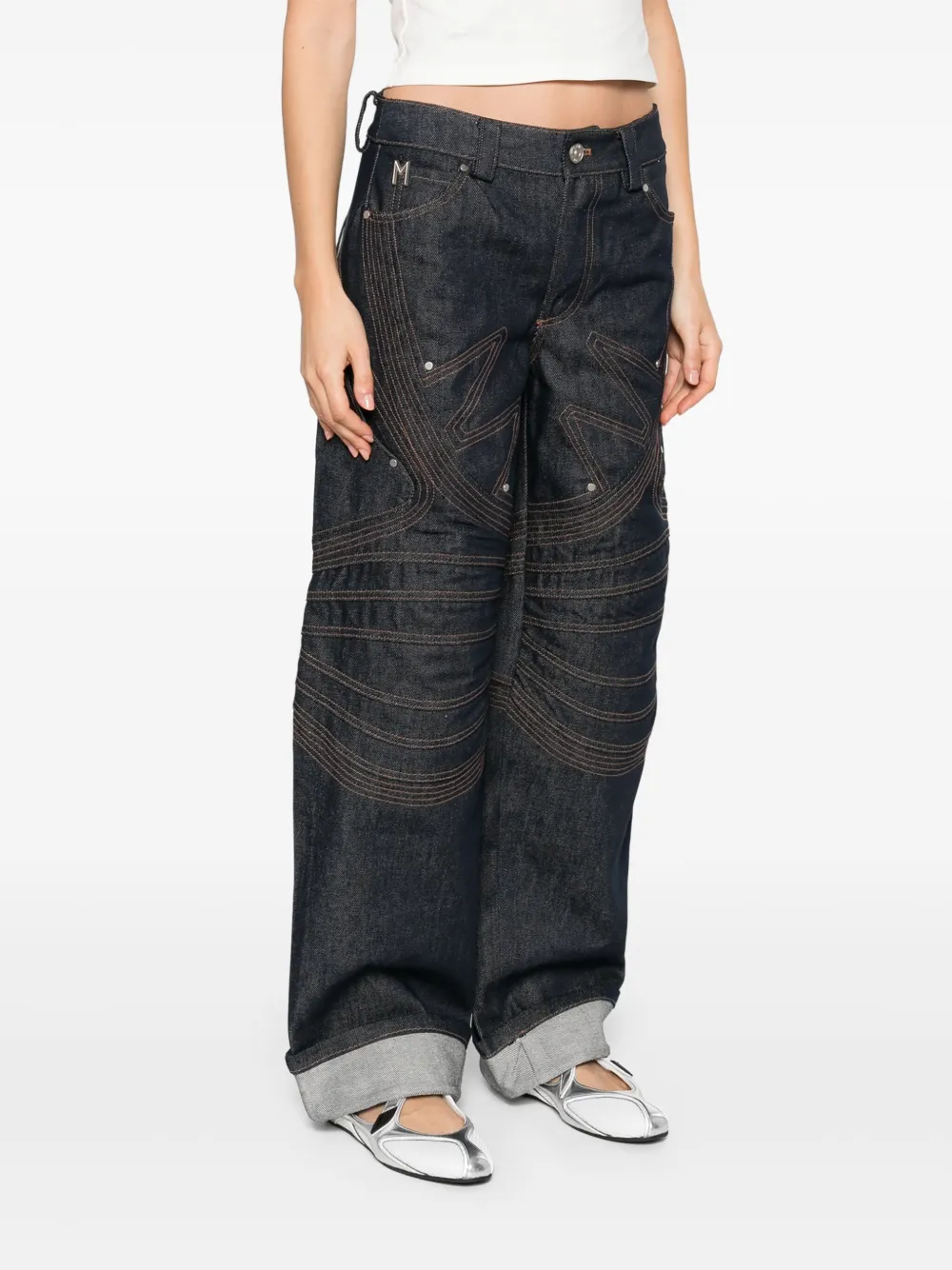 MARKGONG COTTON-BLEND JEANS 