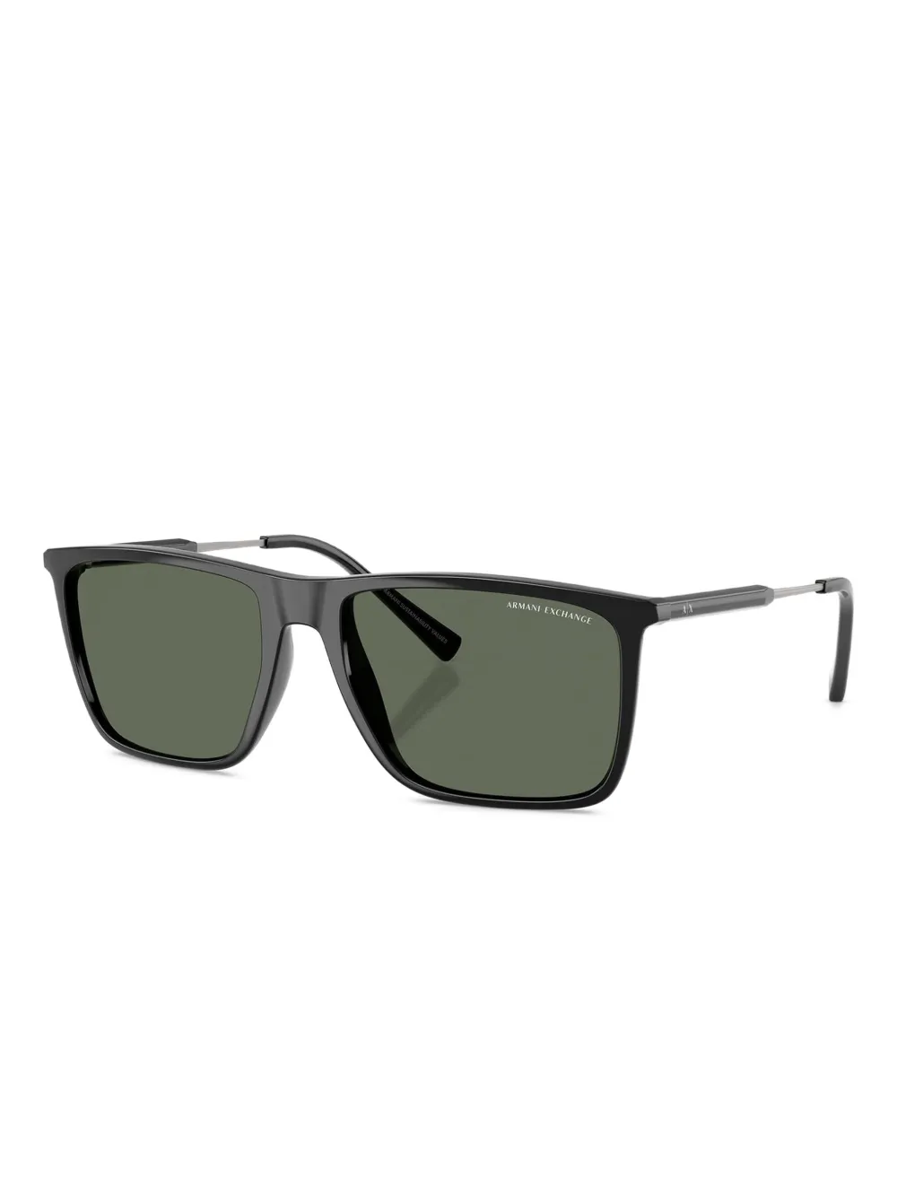 Armani Exchange Zonnebril met vierkant montuur Zwart