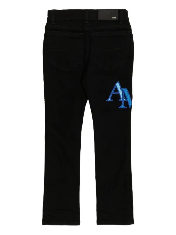 AMIRI KIDS logo-embroidered Jeans Black FARFETCH PH