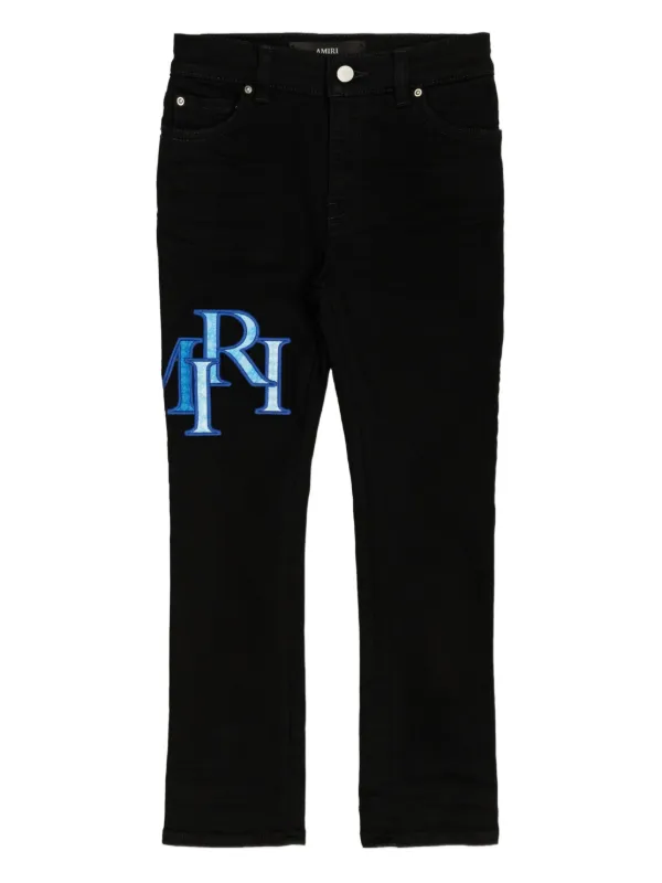 AMIRI KIDS logo-embroidered Jeans Black FARFETCH PH