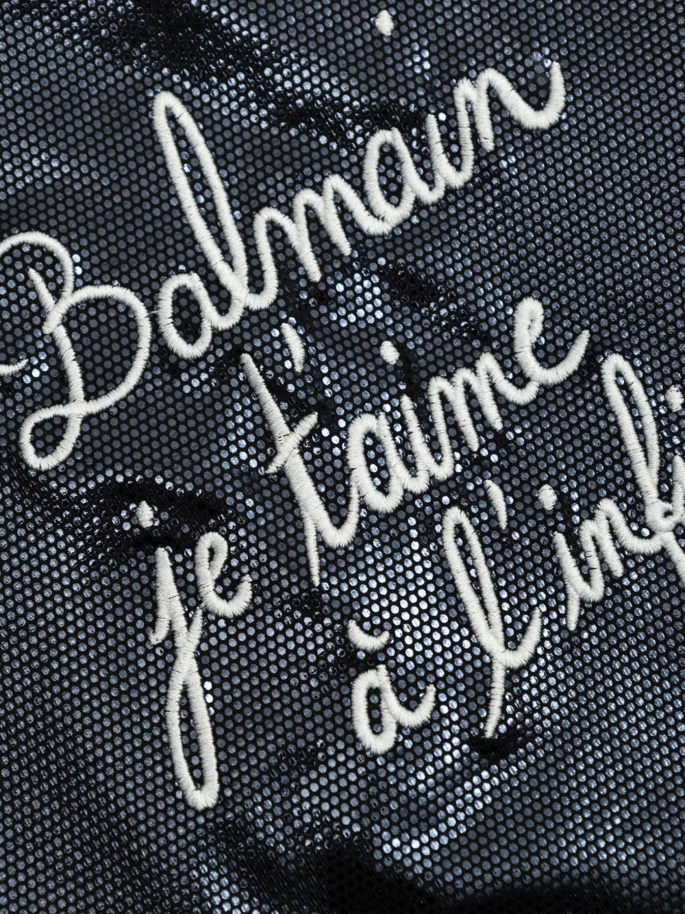 Balmain Kids Satijnen T-shirtjurk met grafische print Blauw