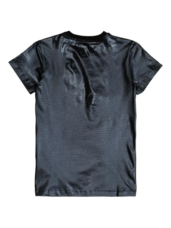 balmain t shirt dress Balmain Kids Satin Graphic t-shirt Dress | Blue