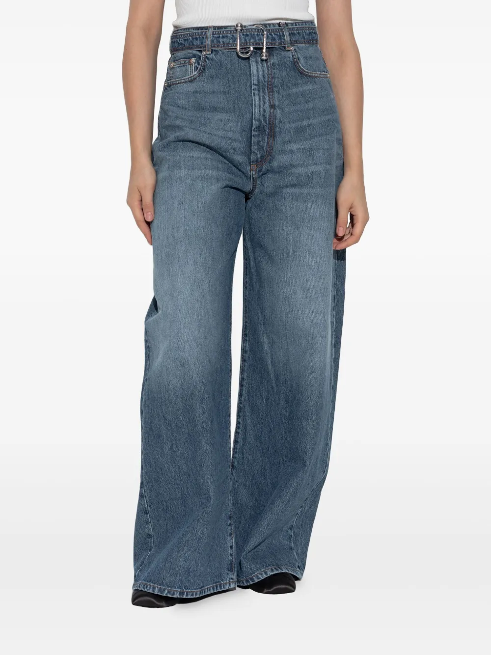 Sportmax Jeans met ceintuur Blauw