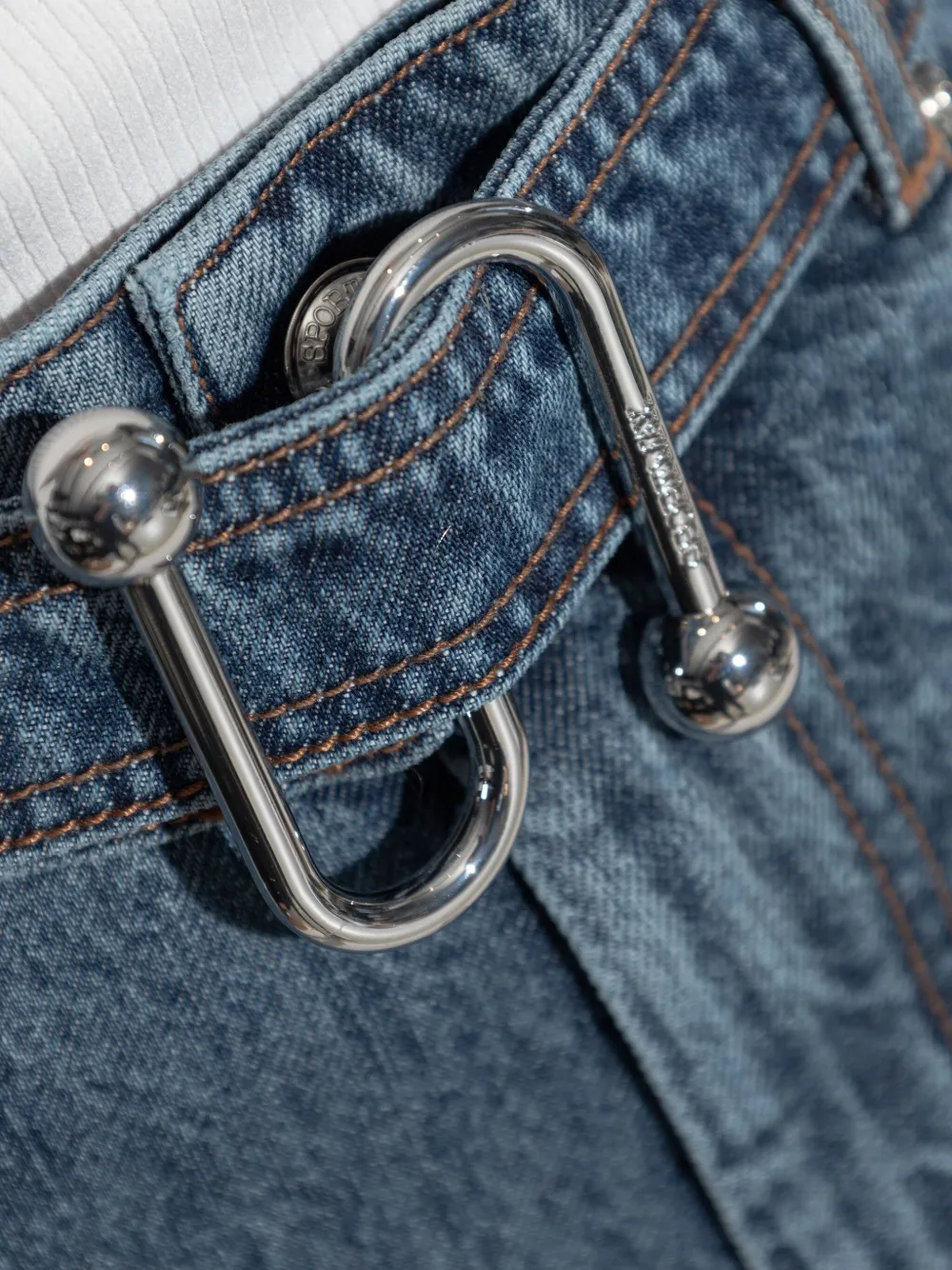 Sportmax Jeans met ceintuur Blauw