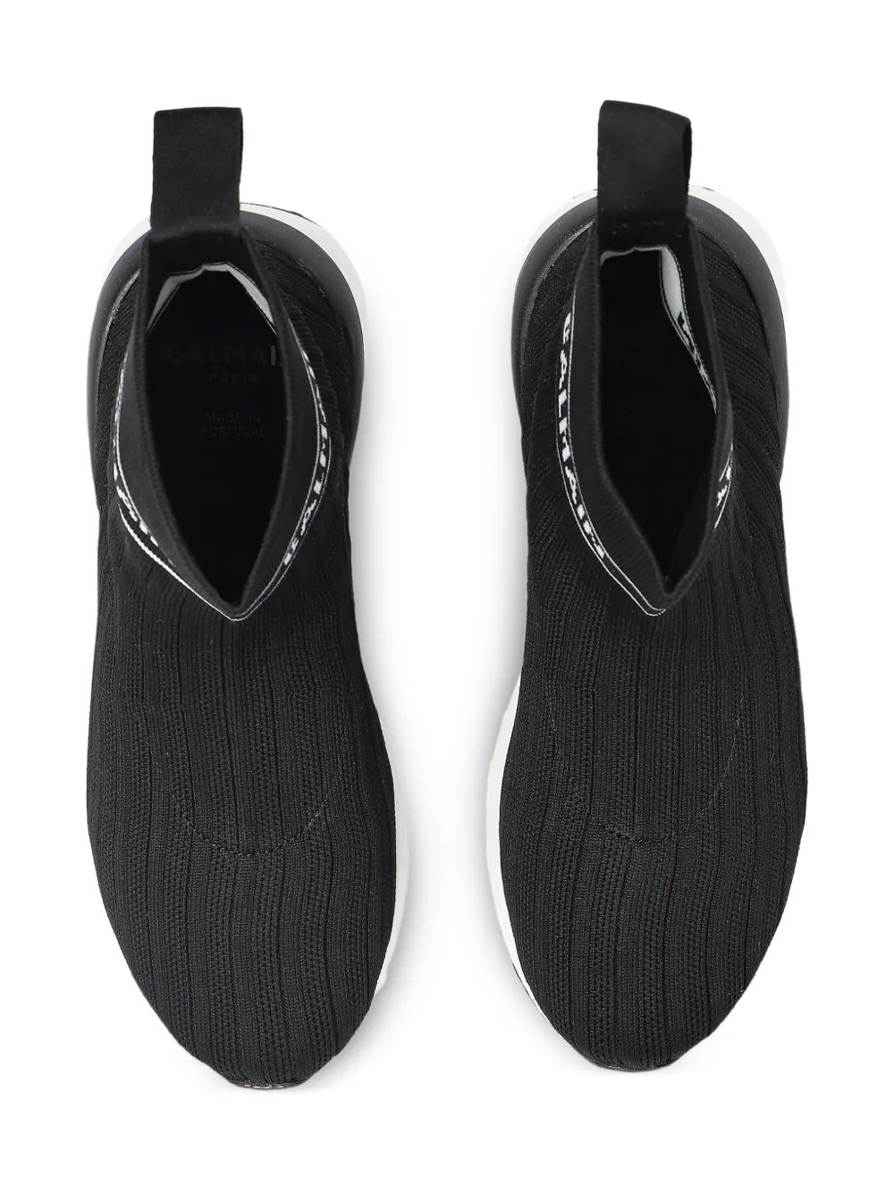 Balmain Kids knit slip-on sneakers Black