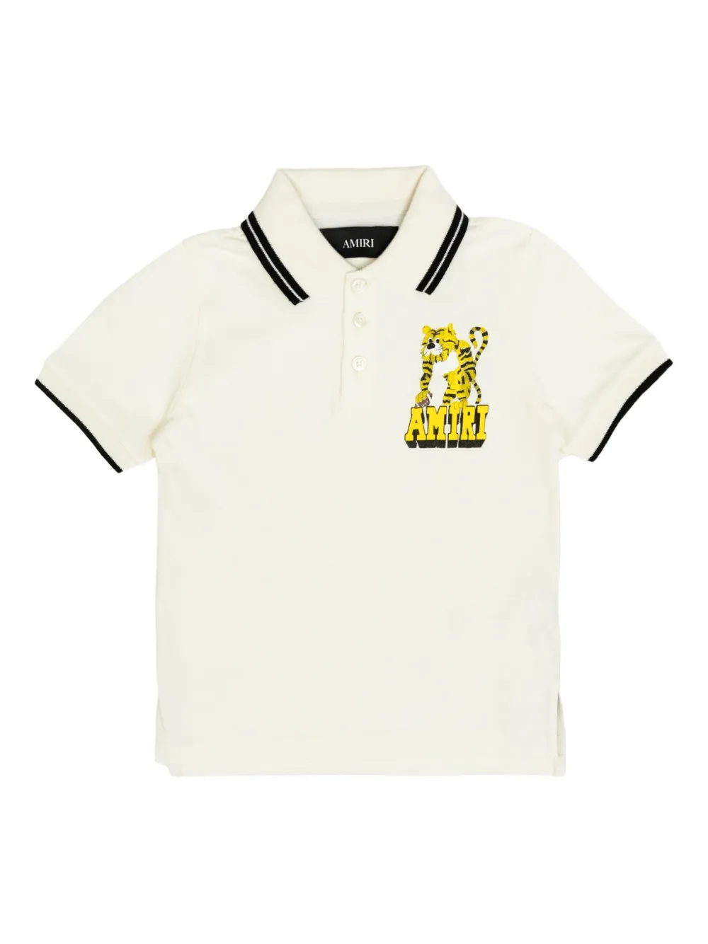 AMIRI KIDS Katoenen poloshirt Beige