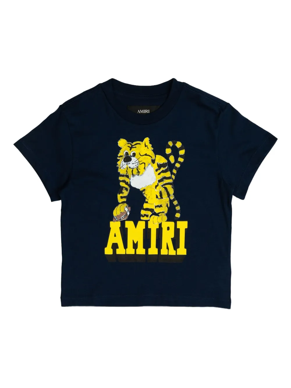 AMIRI KIDS T-shirt met tijgerprint Blauw