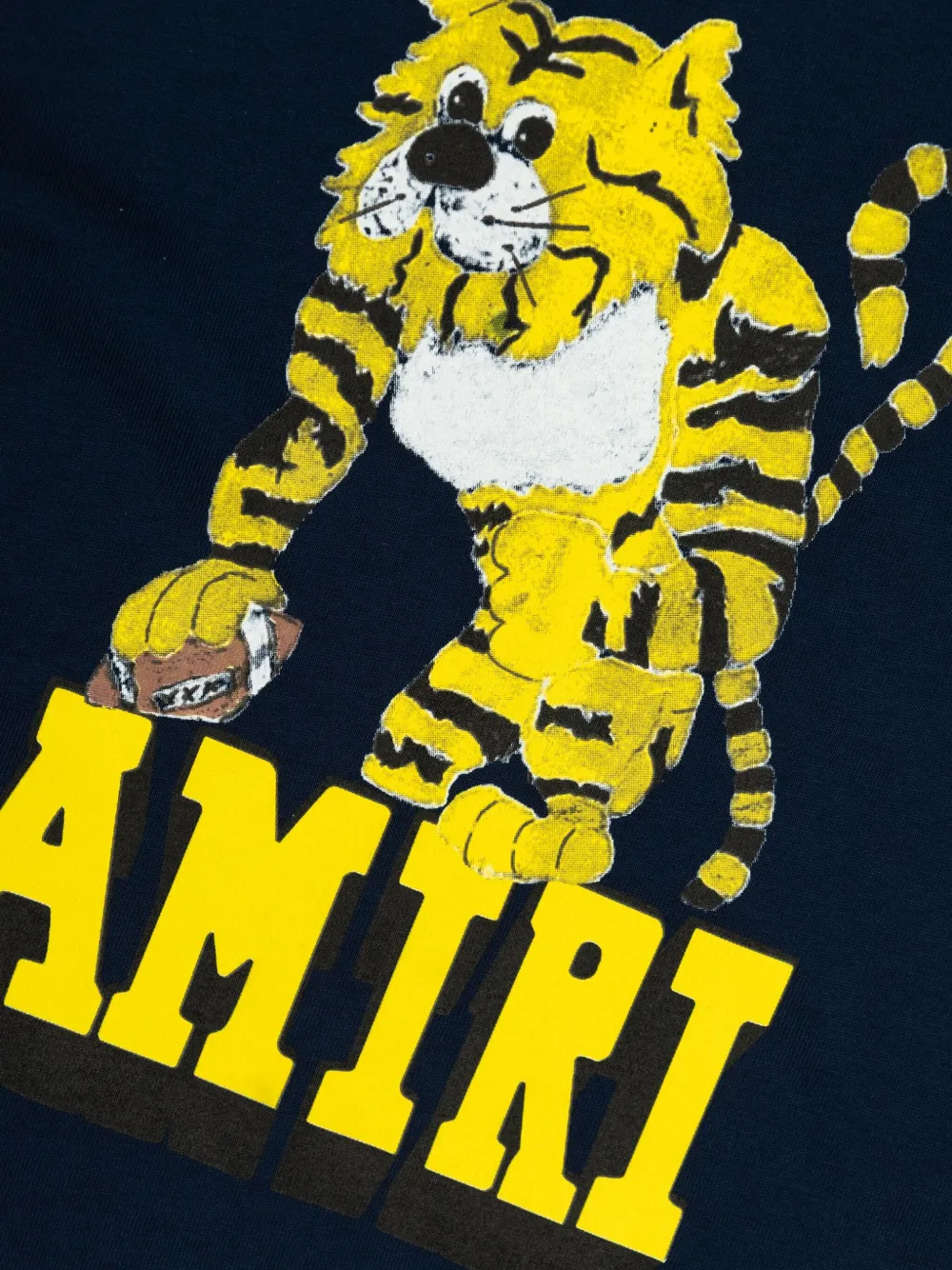 AMIRI KIDS T-shirt met tijgerprint Blauw