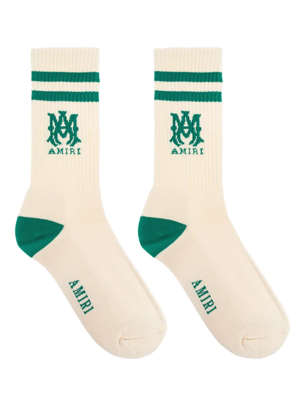 AMIRI intarsia-logo knit socks | White | Image 1