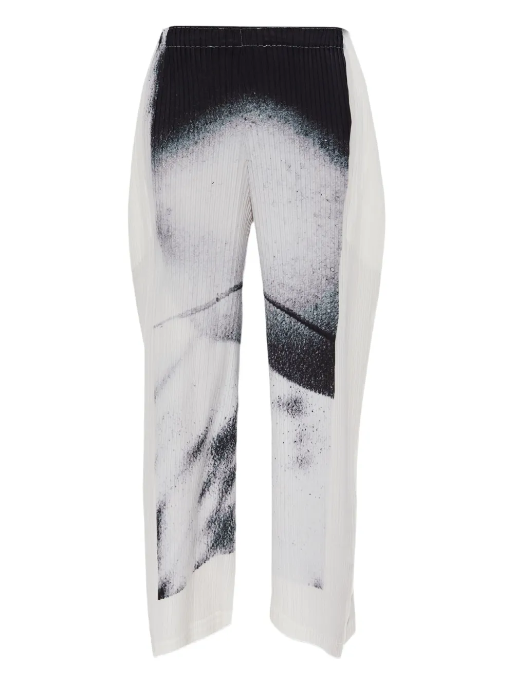 Issey Miyake Shadow Study printed pleated trousers | White | Image 1