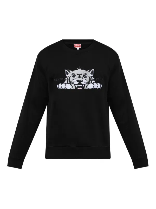 スウェット・トレーナー KENZO 'Happy Tiger' sweatshirt Black  FF55SW2634MF Kenzo Happy Tiger Sweatshirt | Black | FARFETCH