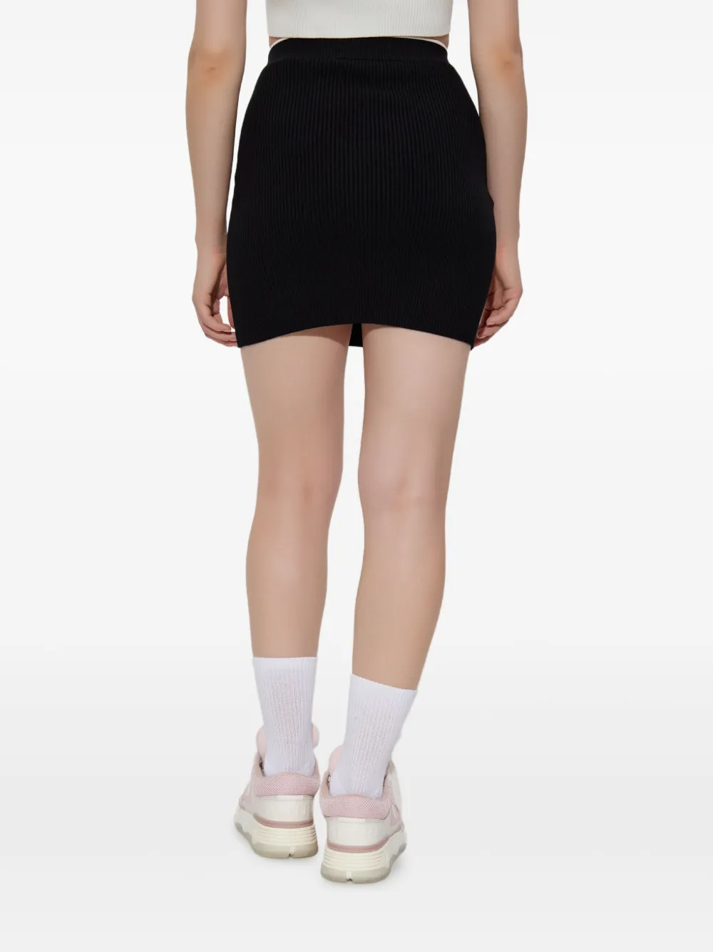 AMIRI Geribbelde mini-rok Zwart