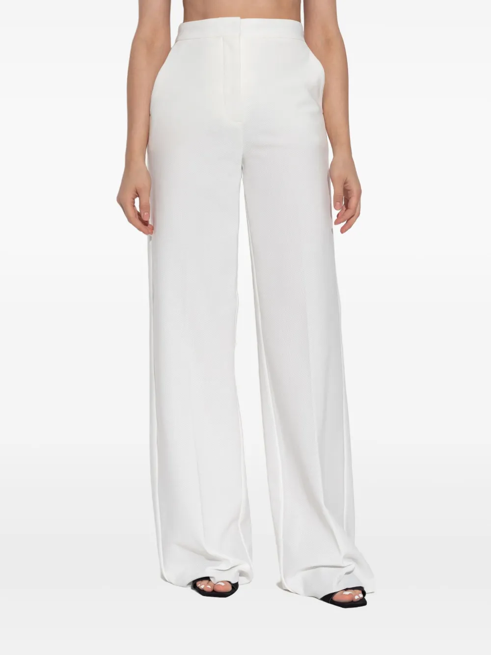 Max Mara Ponte broek met wijde pijpen Wit