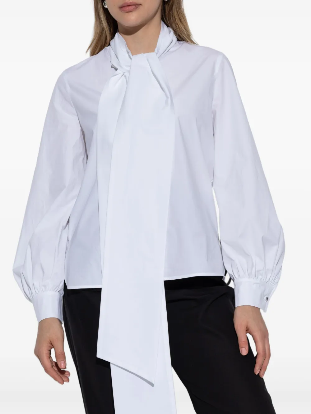 Max Mara Blouse met strik Wit