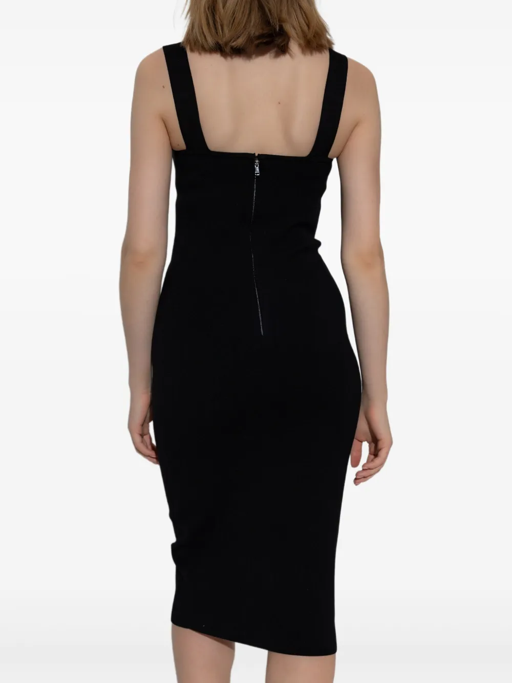 Max Mara Getailleerde midi-jurk Zwart