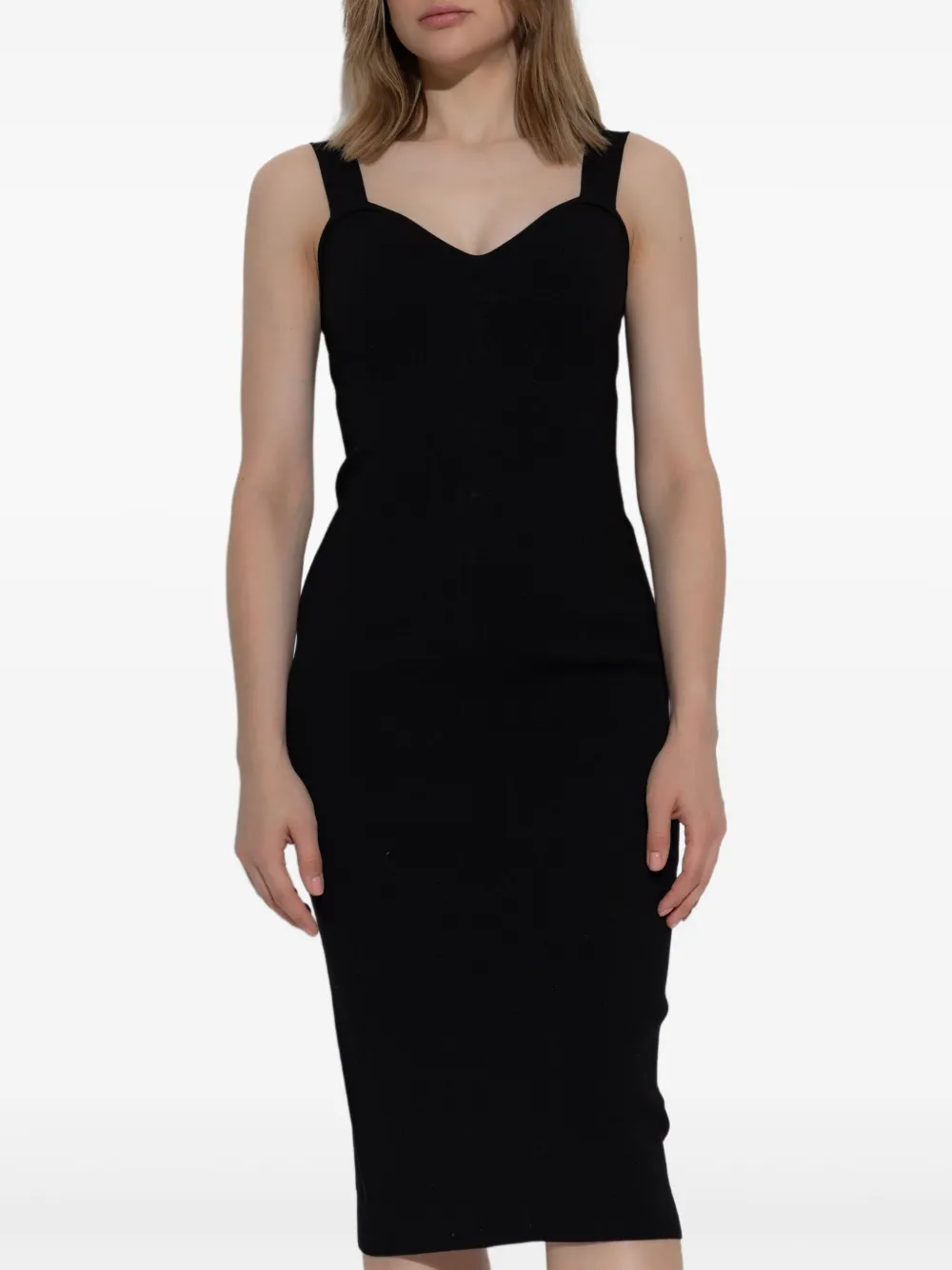 Max Mara Getailleerde midi-jurk Zwart