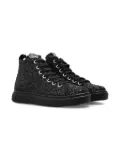 Balmain Kids glitter-embellished high-top sneakers - Black