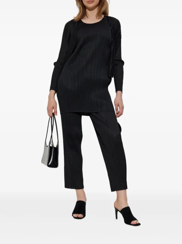 イッセイミヤケ プリーツ加工オープンフロントカーディガン Pleats Please Issey Miyake オープンフロント カーディガン