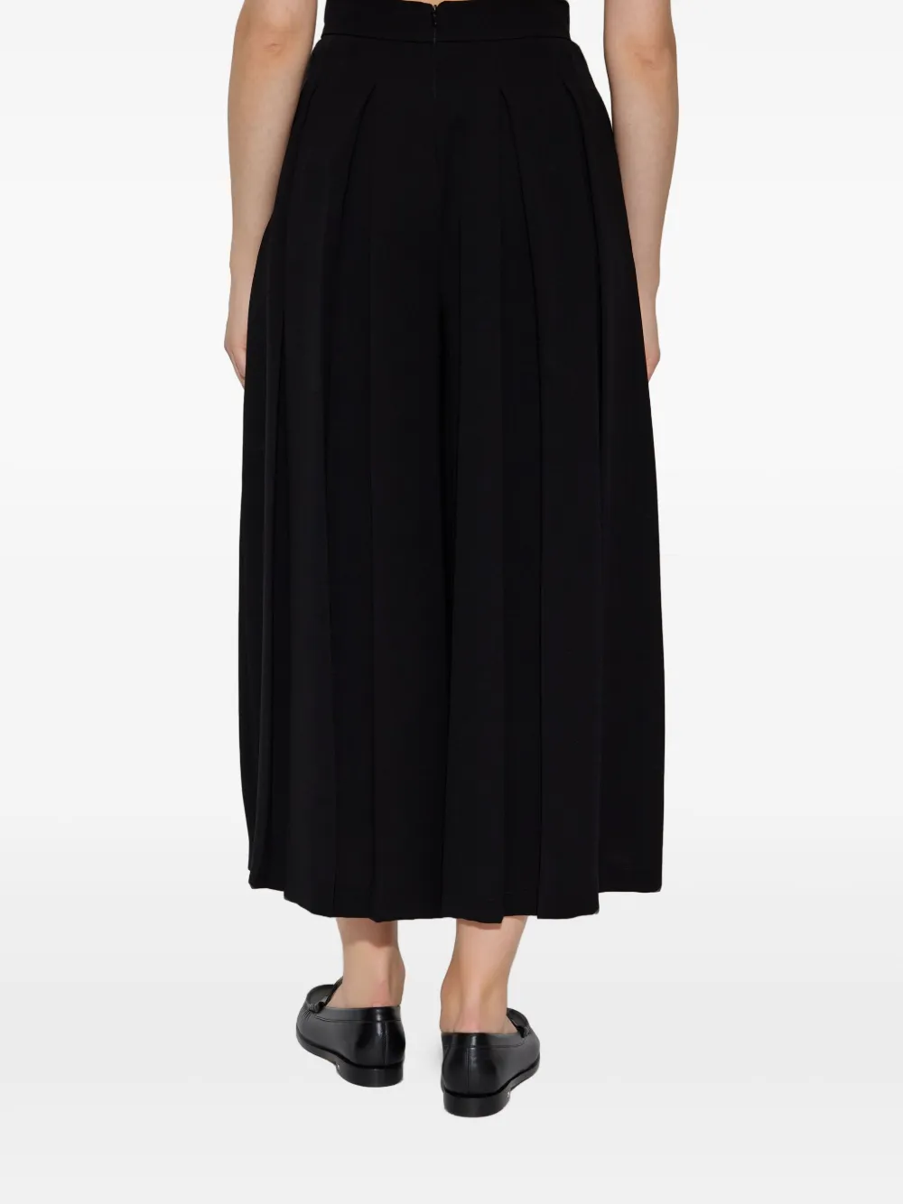 Max Mara Plooibroek met wijde pijpen Zwart