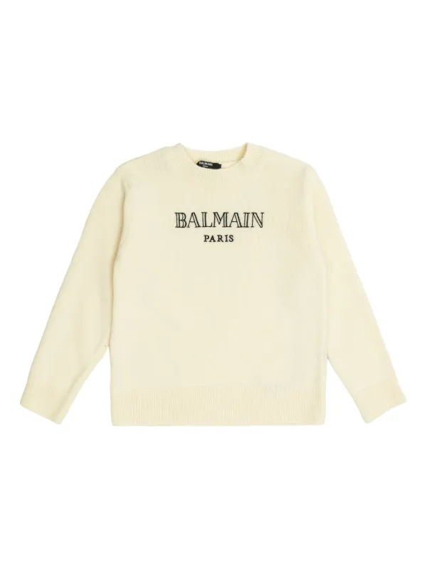 Balmain Kids クルーネックセーター | ニュートラル | FARFETCH JP