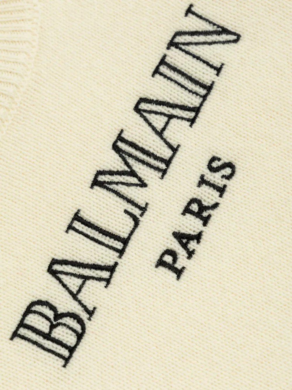 Balmain Kids Sweater met geborduurd logo Beige