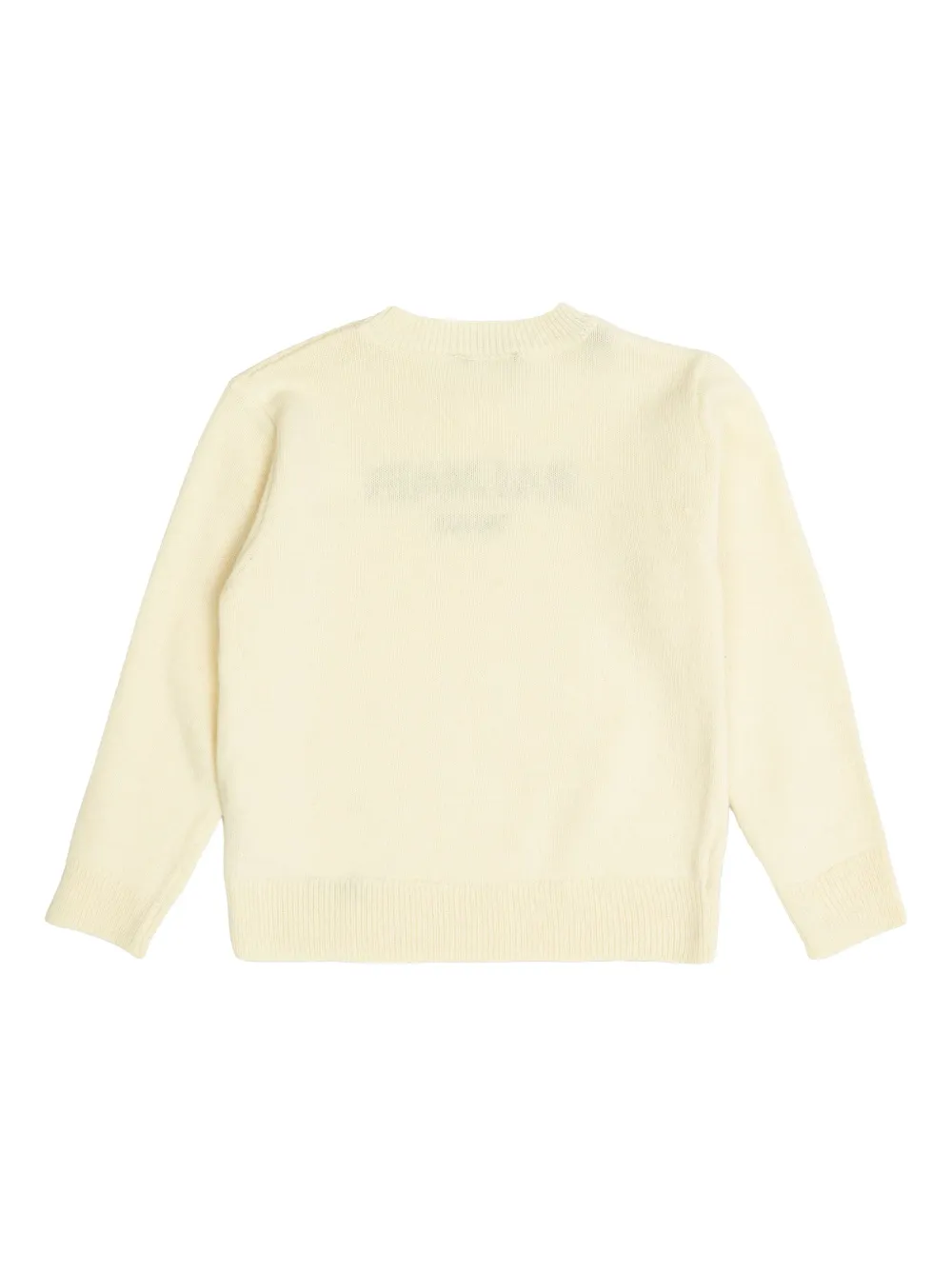 Balmain Kids Sweater met geborduurd logo Beige