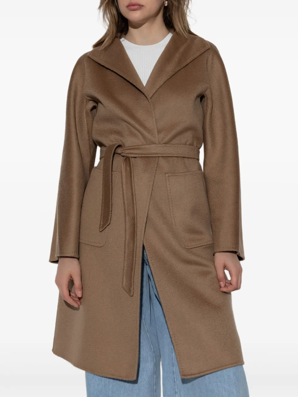 Max Mara Jas met ceintuur Bruin