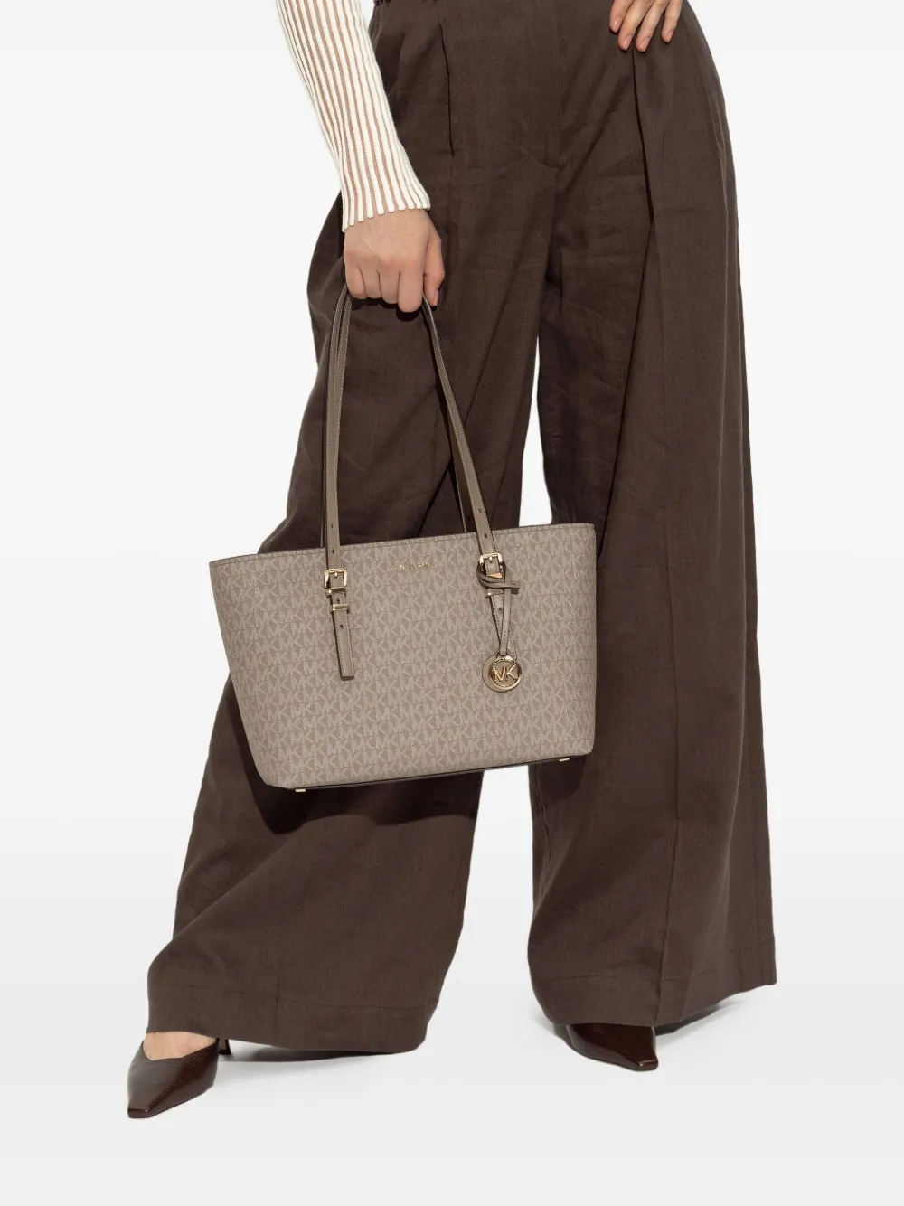 Michael Michael Kors Shopper met logopatroon - Beige
