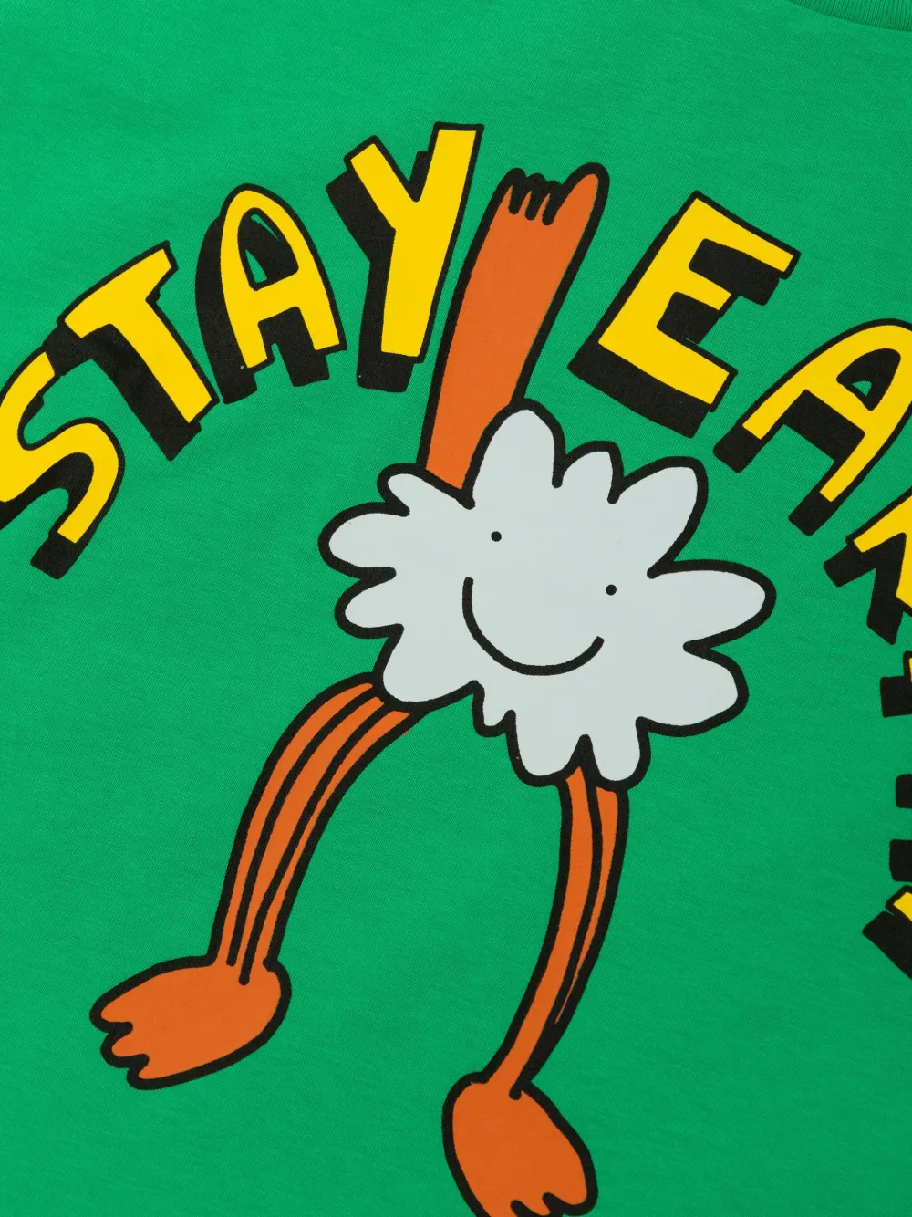 Stella McCartney Kids T-shirt met grafische print Groen