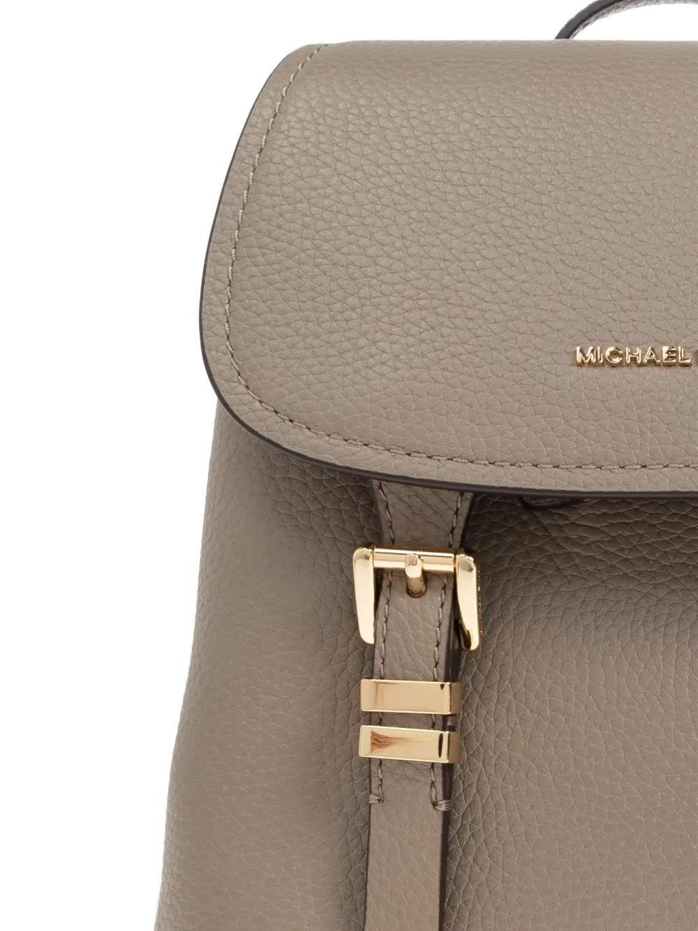 Shop Michael Michael Kors Grained-leather Backpack
