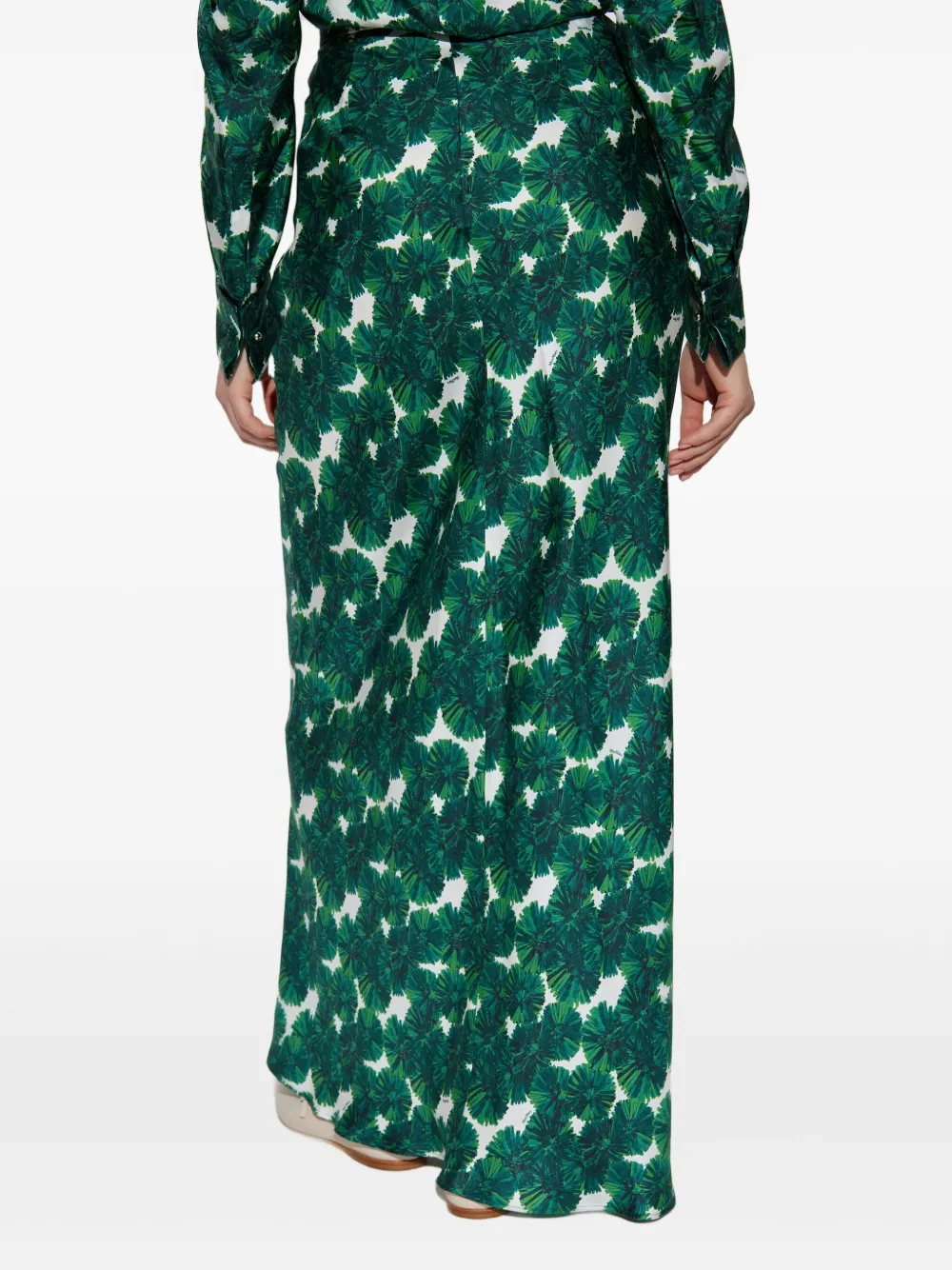 Max Mara Maxi-rok met bloemenprint Groen