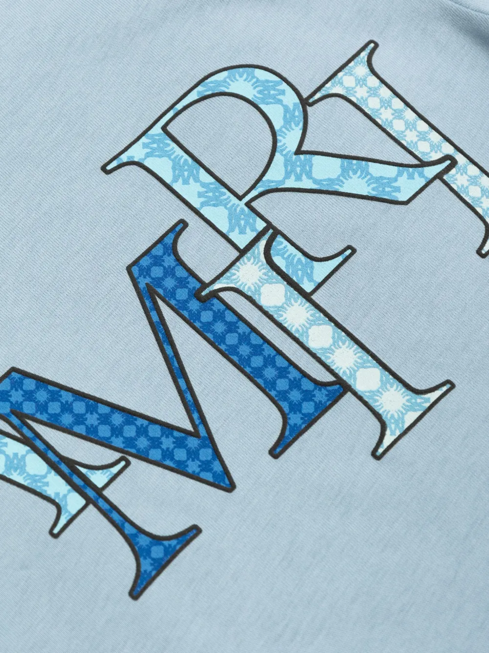 AMIRI KIDS T-shirt met logoprint en korte mouwen Blauw