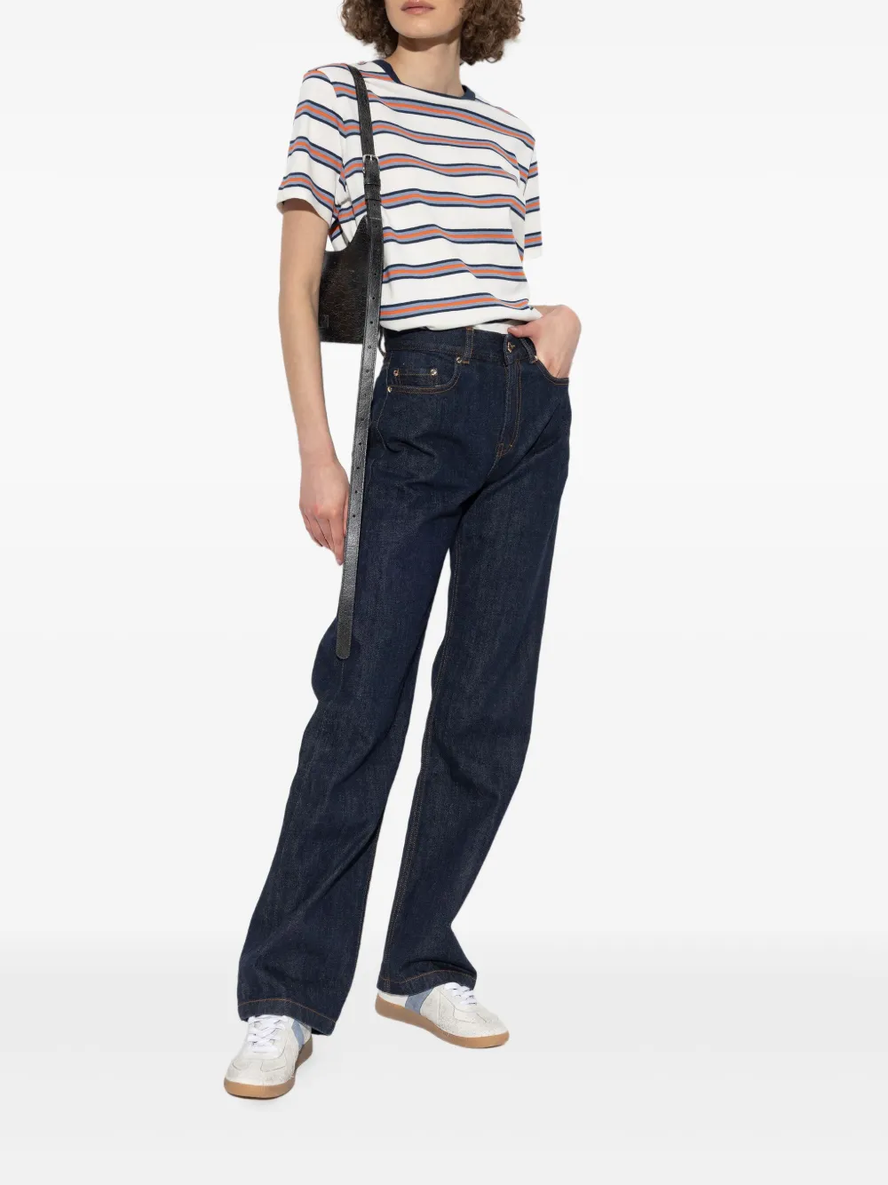 Kenzo Gestreept T-shirt met ronde hals Wit