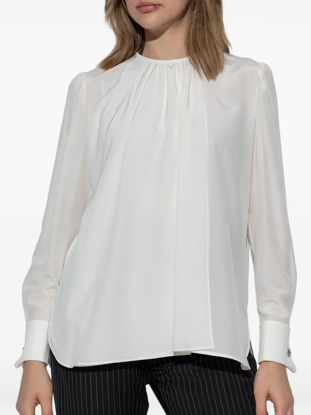 Max Mara Blusa in seta - Bianco