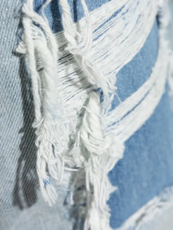 AMIRI パッチワーク ジーンズ | ブルー | FARFETCH JP