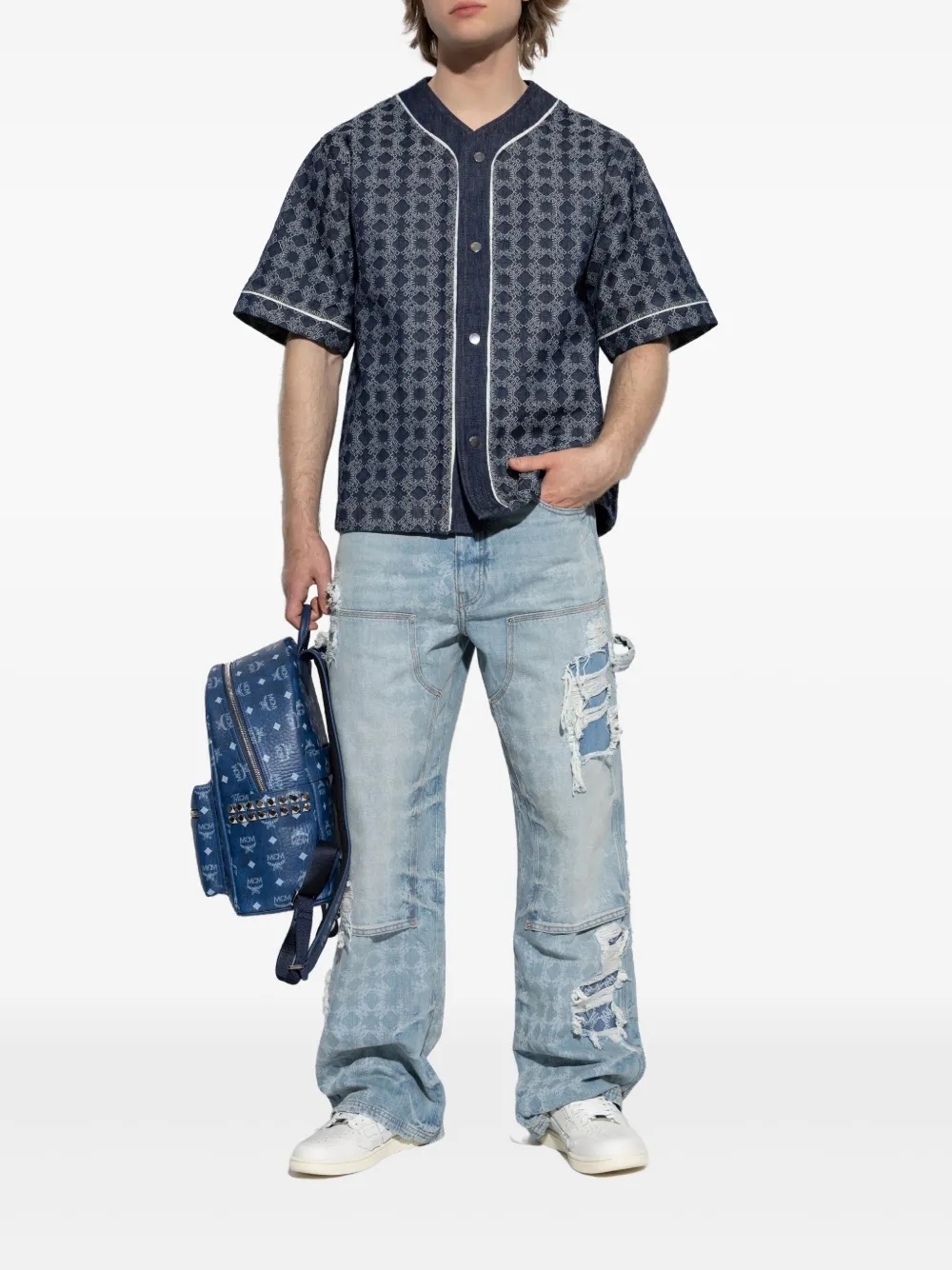 AMIRI distressed patchwork jeans | Relaxed-Fit Jeans | Image 2